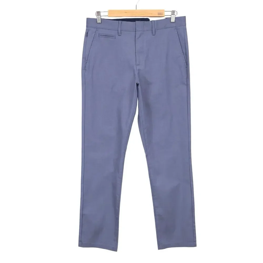 NWT J.Crew Men's 770 Straight-Fit Tech Oxford Pant Navy Oxford Blue Size 31x30